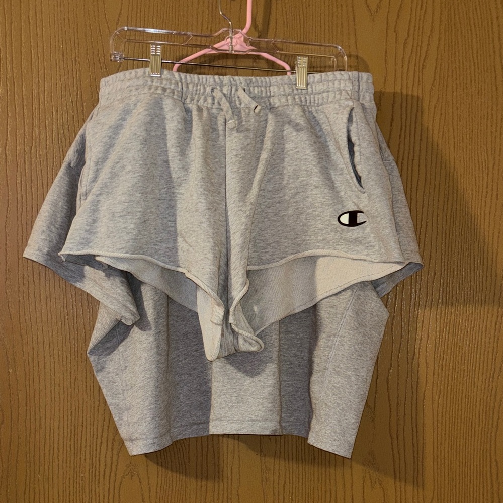 Champion Light Gray Casual Shirt & Shorts Set